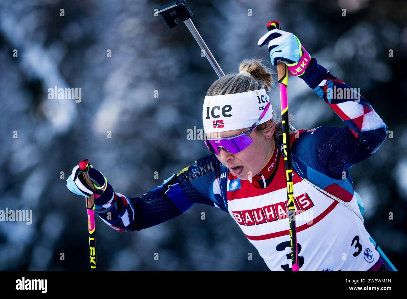 Ingrid Landmark Tandrevold of Norway competes in the Biathlon World Cup