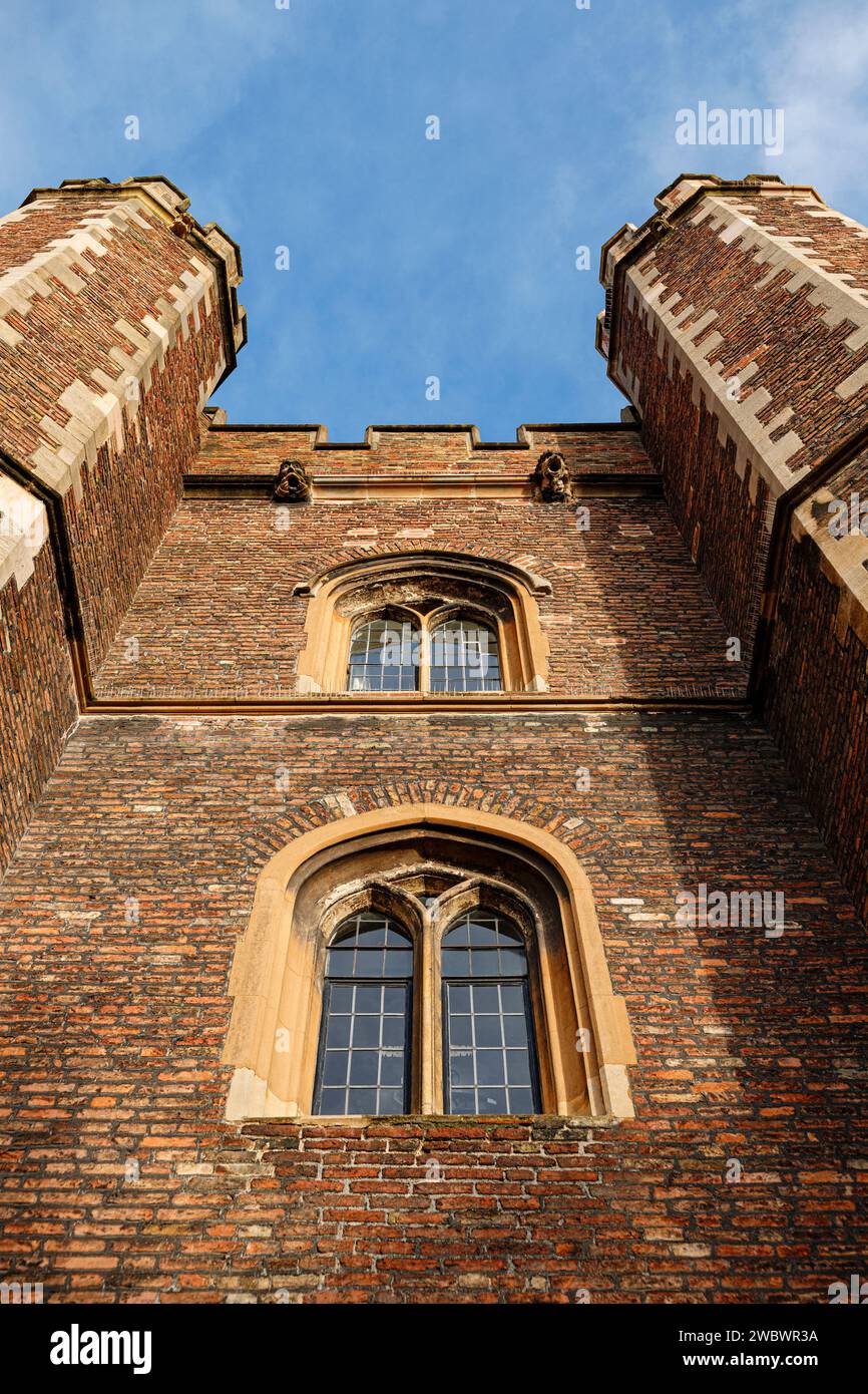 A stunning and grandiose brick structure stands tall in this captivating image Stock Photo