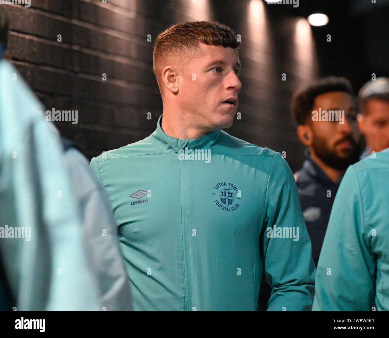 Burnley, UK. 12th Jan, 2024. Ross Barkley of Luton Town arrives ahead