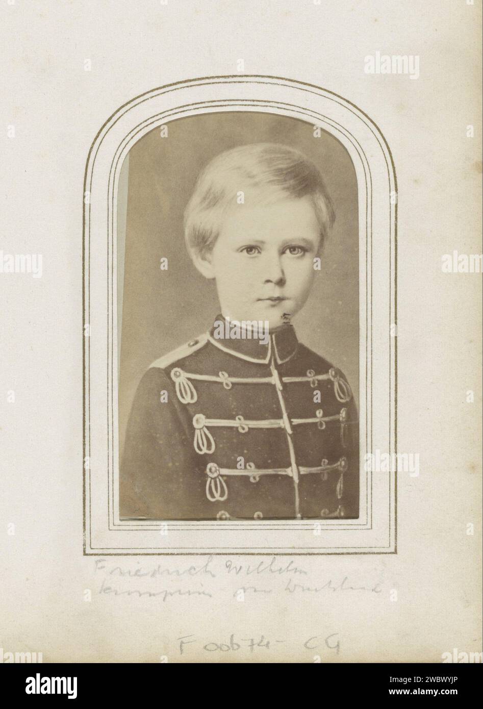 Photo production of a painted portrait of Crown Prince Friedrich