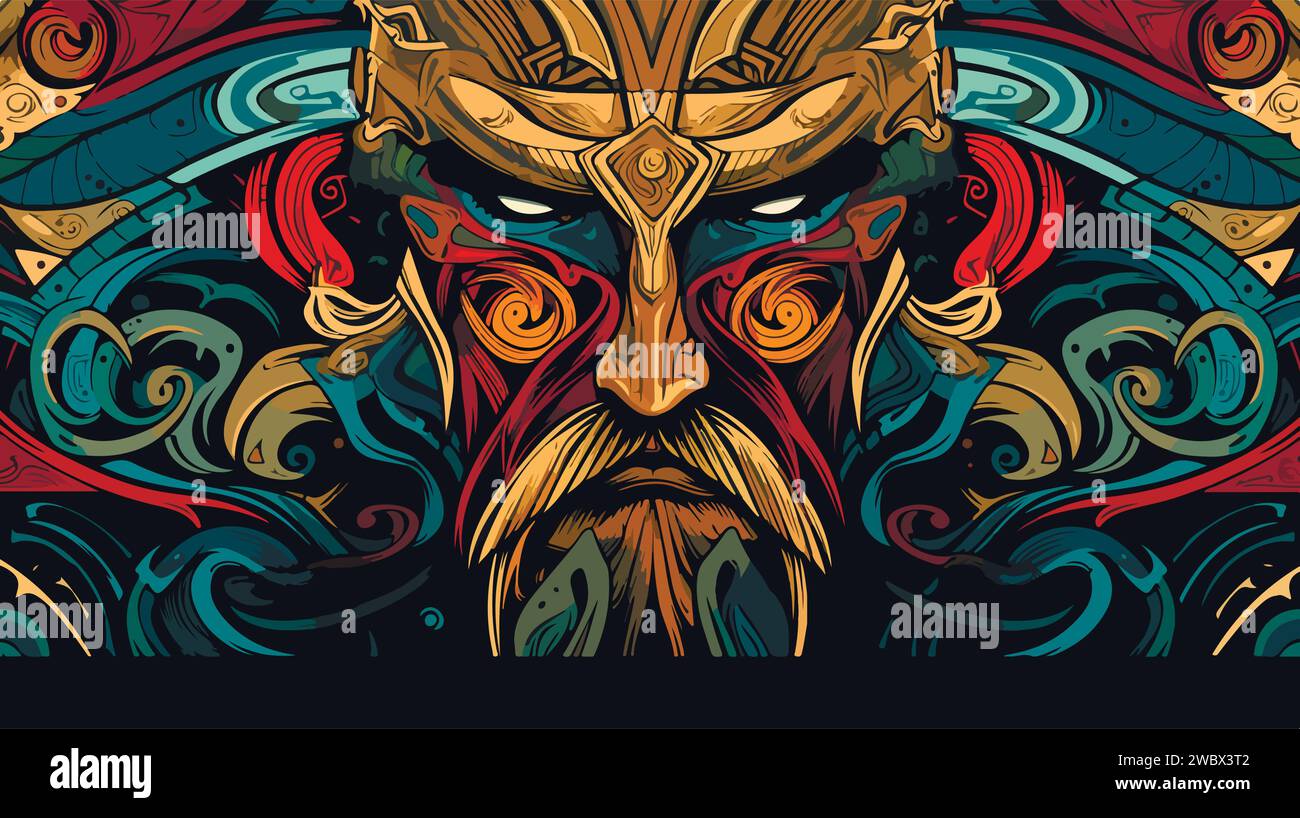 Abstract Warrior Pattern Greek celebration god Stock Vector Images - Alamy