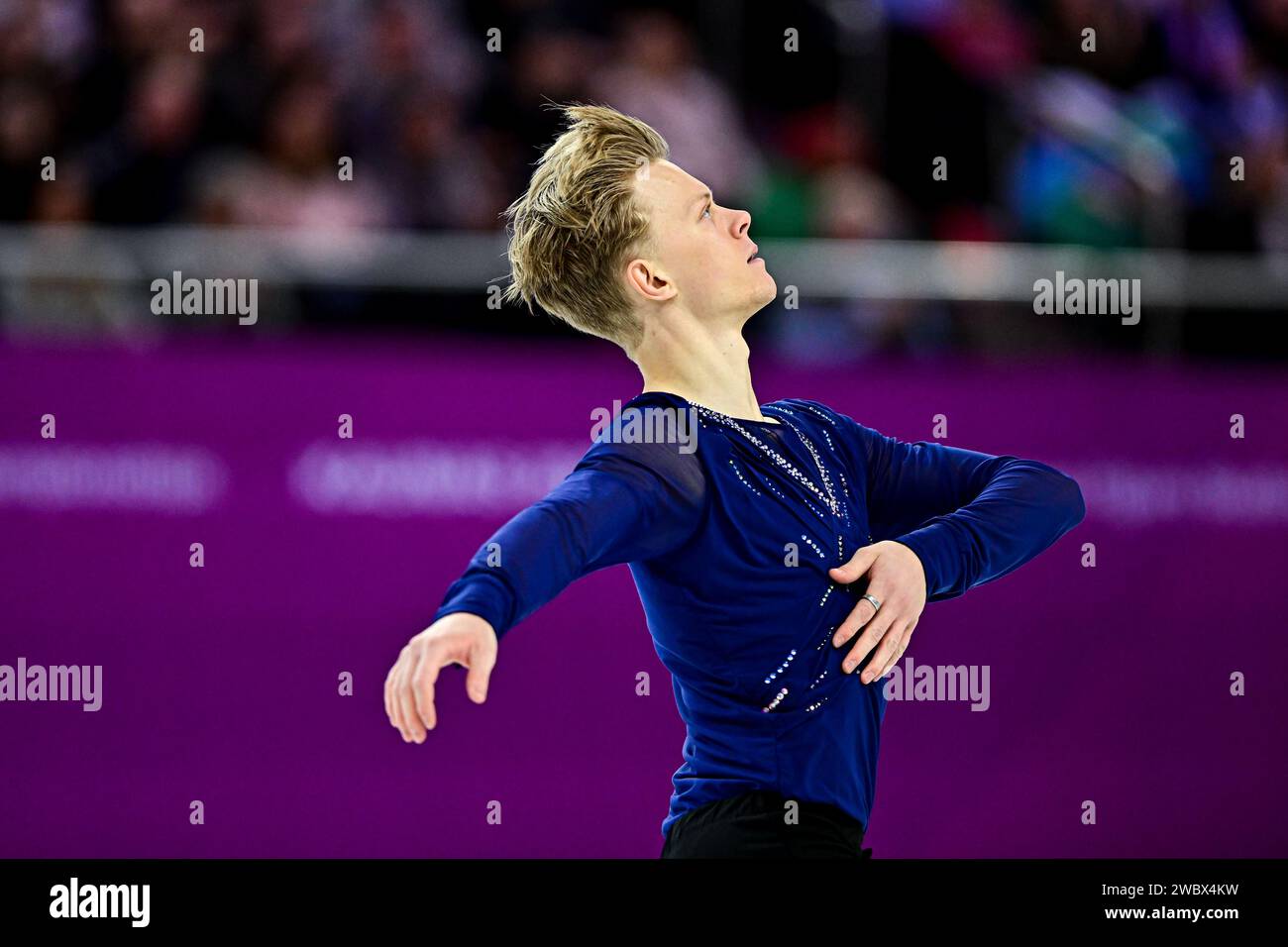 Gabriel FOLKESSON (SWE), during Men Free Skating, at the ISU European