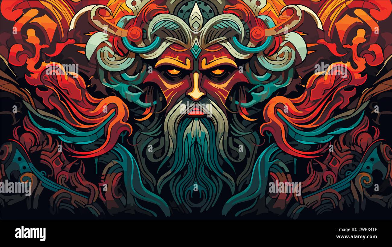 Abstract Warrior Pattern Greek celebration god Stock Vector Images - Alamy