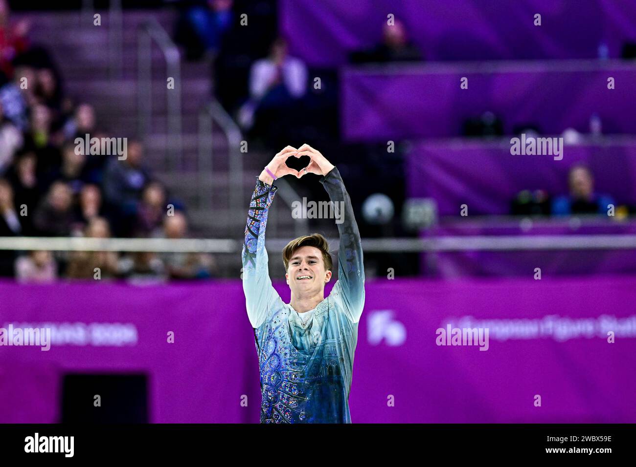 Vladimir SAMOILOV (POL), during Men Free Skating, at the ISU European
