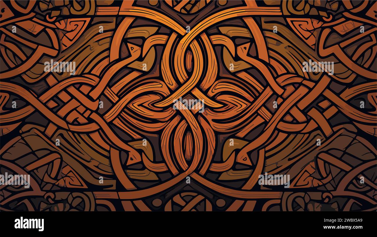 Abstract beautiful colored vector celtic knot patterns. Seamless celtic