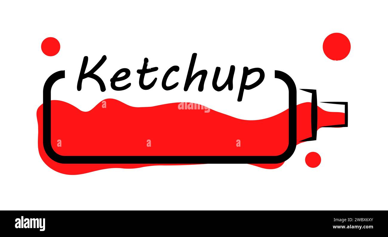 Ketchup bottle on white background Stock Vector Image & Art Alamy