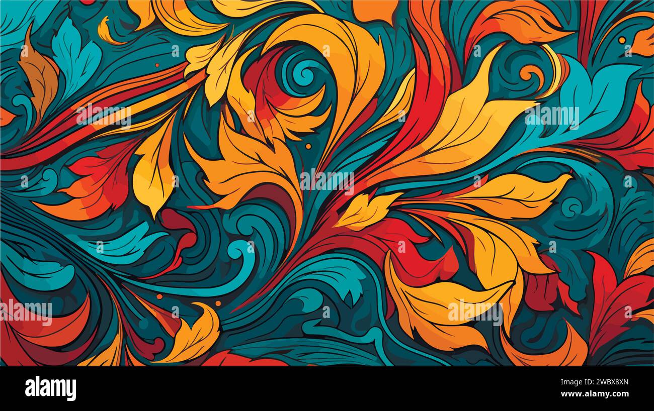 Abstract beautiful colored arabesque vector patterns. Seamless ...