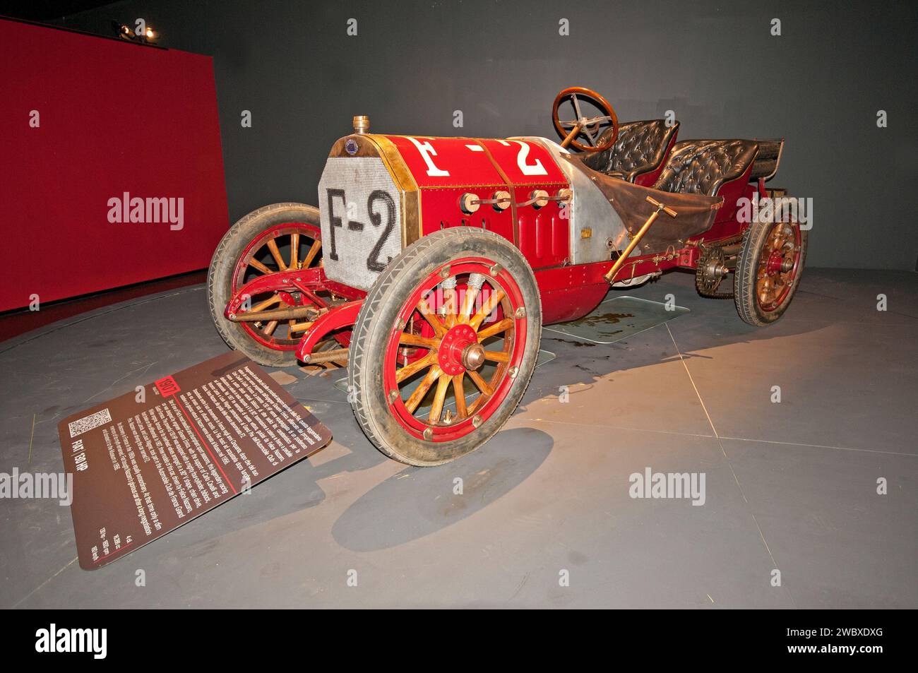 Racing car Fiat 130 HP (Italy 1907), Museo Nazionale dell'Automobile (MAUTO), National Car Museum (since 1933), Turin, Piedmont, Italy Stock Photo