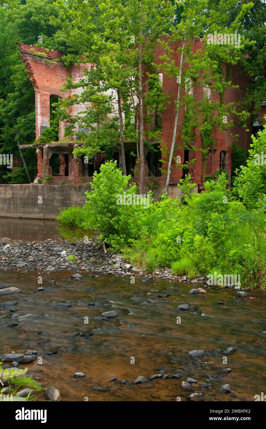 Savage Mill along Little Patuxent River, Savage Park, Maryland Stock