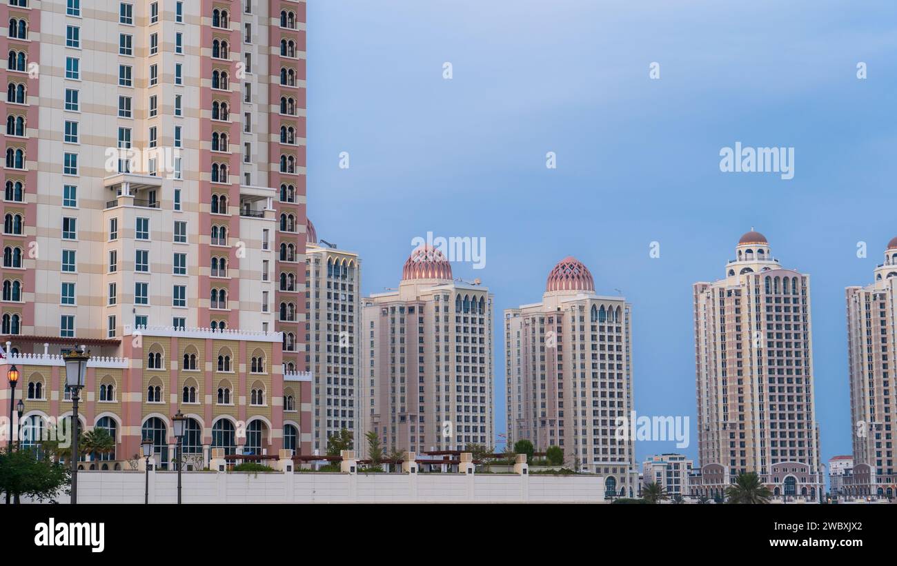 Doha,Qatar December 12,2023 The Pearl Island in Doha, Qatar, is an