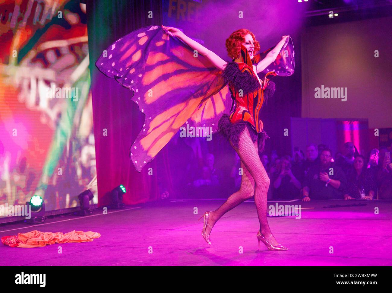 London, UK. 12th Jan, 2025. Drag Queens take part in RuPauls Dragcon UK