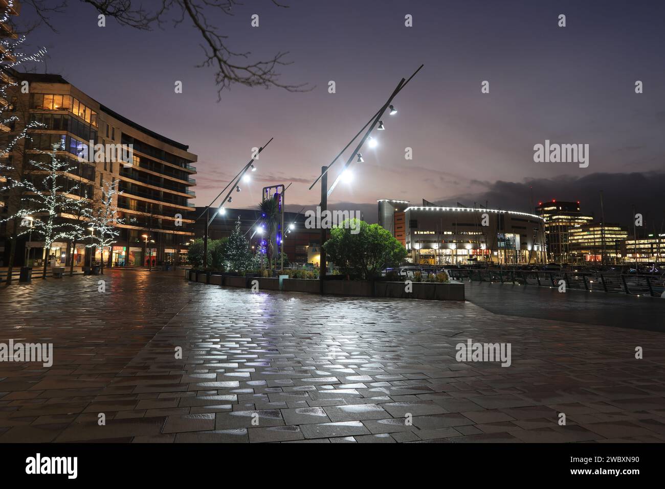 The Maritime Trail on Queen's Quay, in the Titanic Quarter, Belfast, in
