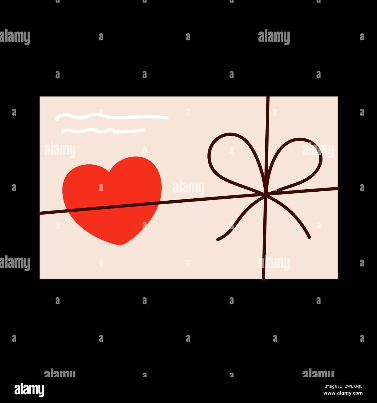 love letter envelope Valentines day minimal love letter vector ...