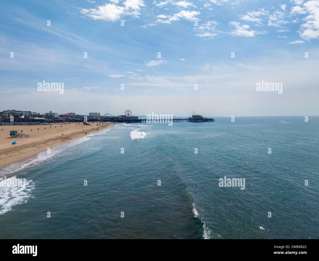 Venice beach Los Angeles California LA Summer Blue Aerial view Stock ...