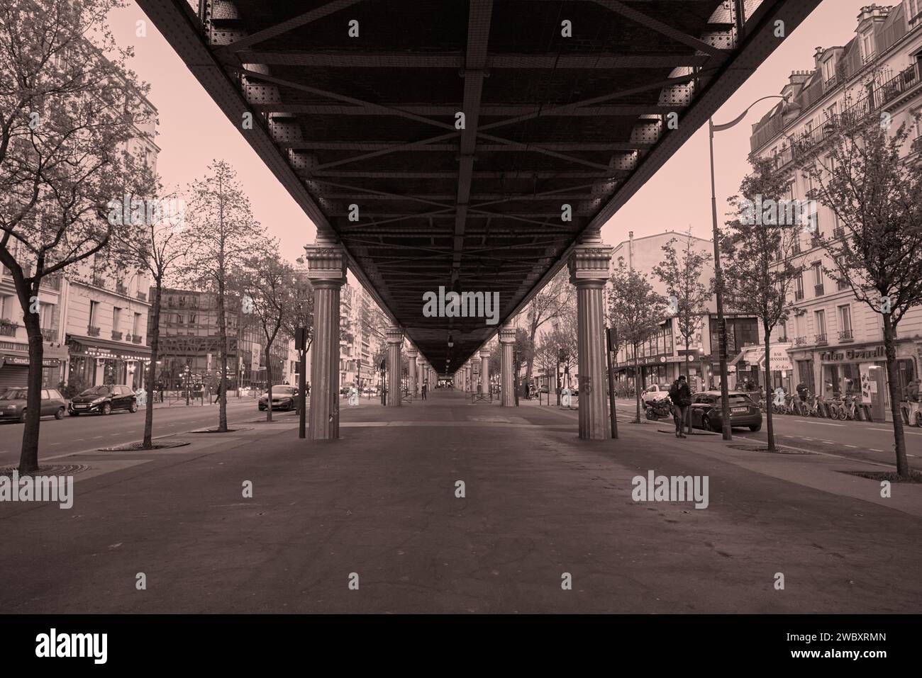 Mono Rail Bridge Perspective Stock Photo Alamy