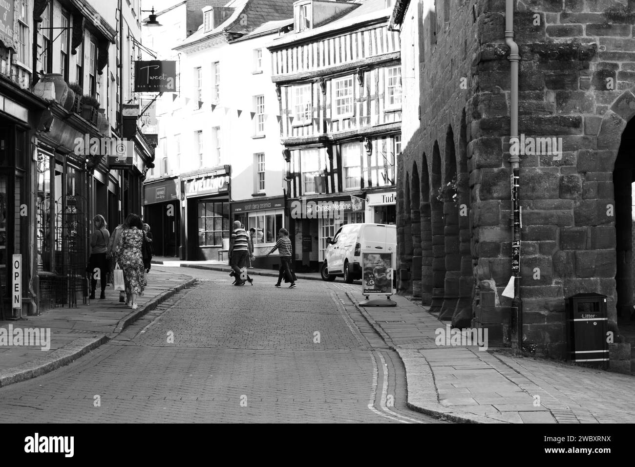 Ross On Wye, Herefordshire, England Sept 24 2023 The high street and nearby streets in the