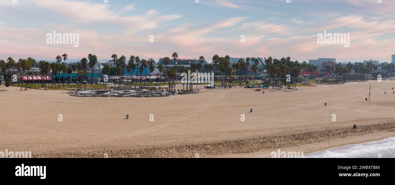Venice beach Los Angeles California LA Summer Blue Aerial view Stock ...