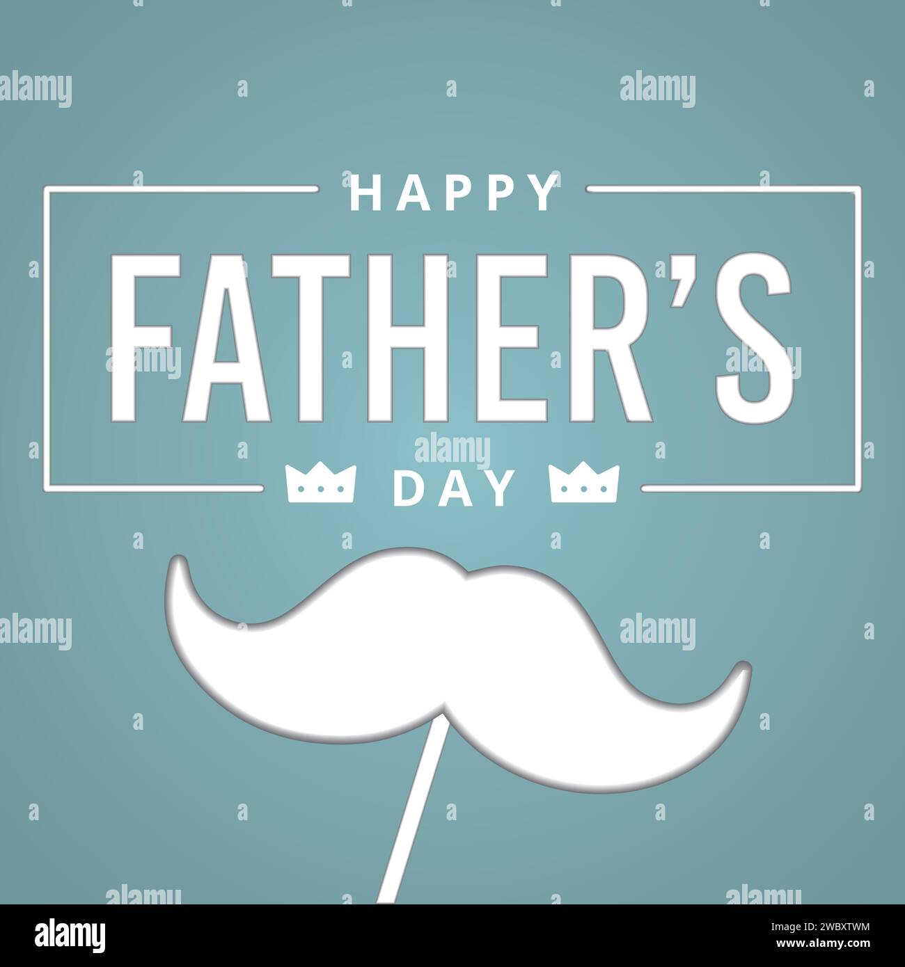Happy father day vintage invitational card with mustache Vector Stock ...