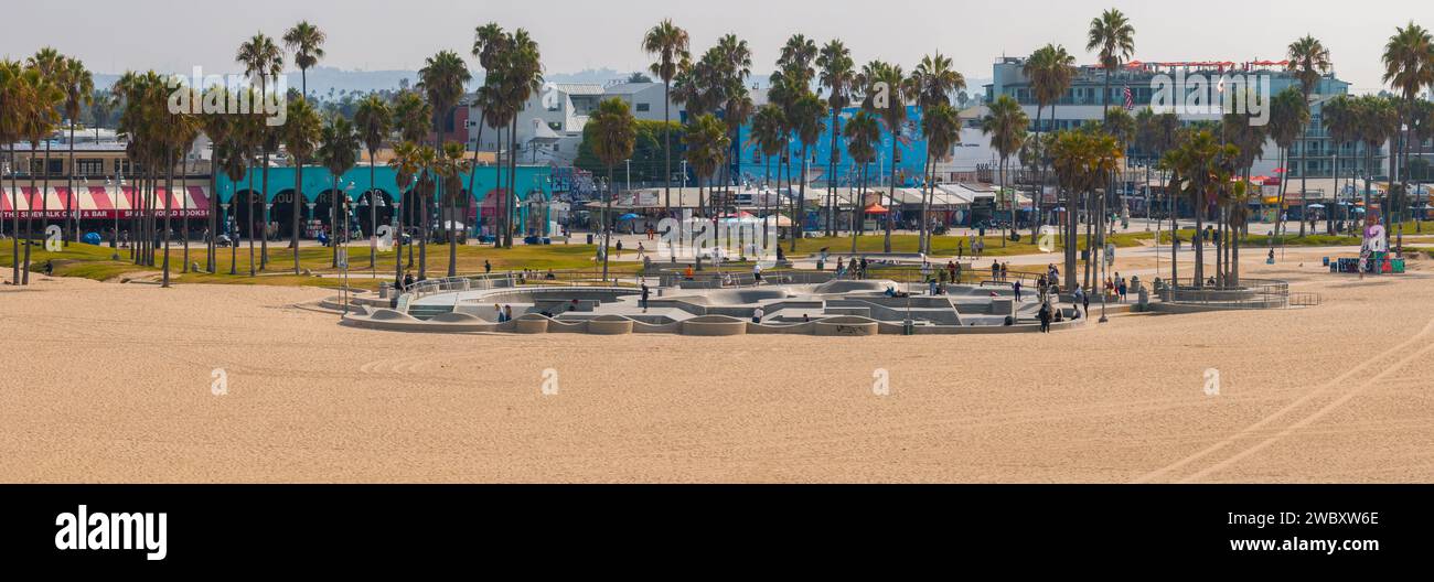 Venice beach Los Angeles California LA Summer Blue Aerial view Stock ...