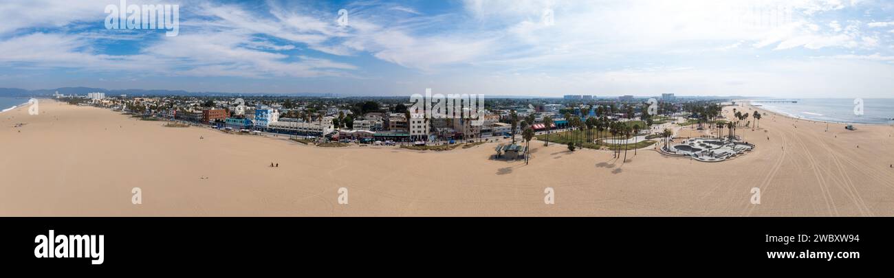 Venice beach Los Angeles California LA Summer Blue Aerial view Stock ...