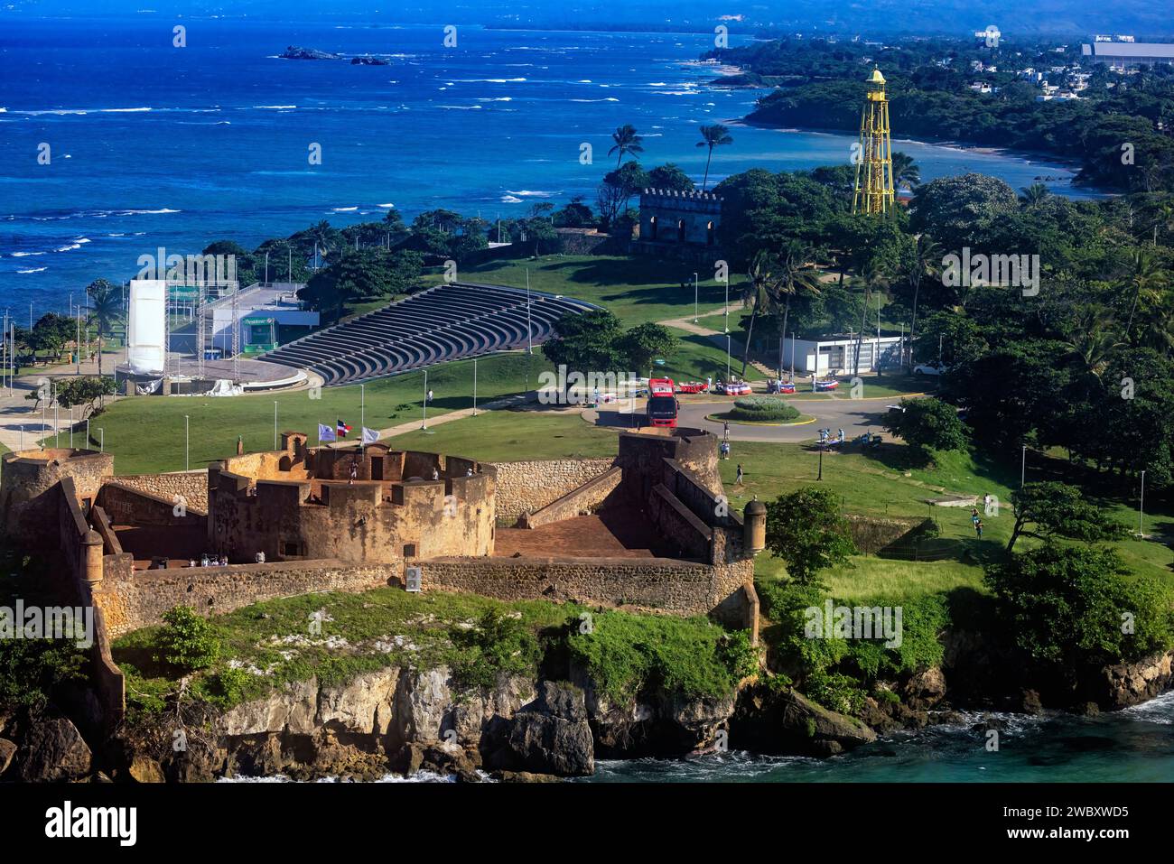 The historic San Felipe Fortress - Puerto Plata, Dominican Republic Stock Photo