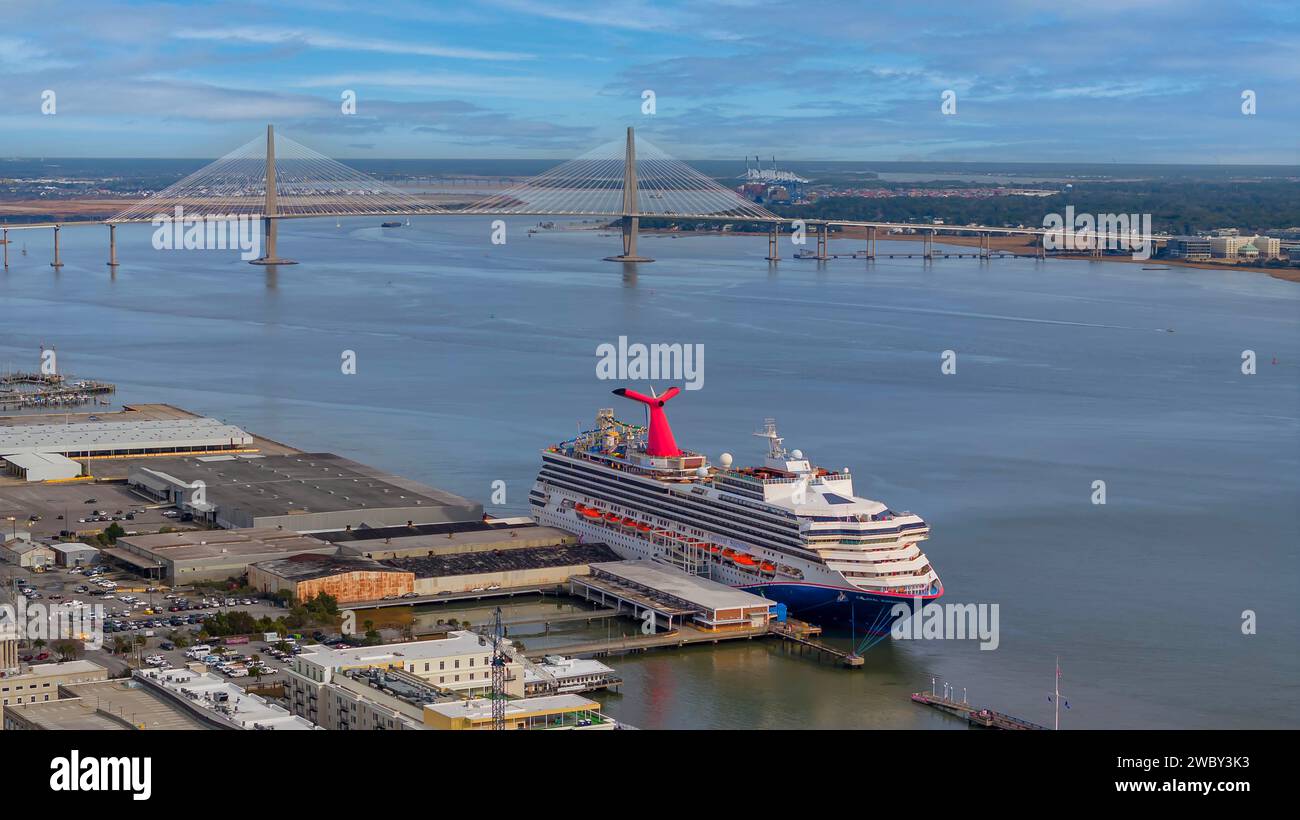 Charleston, Sc, USA. 11th Jan, 2024. Carnival Sunshine, back from a 5