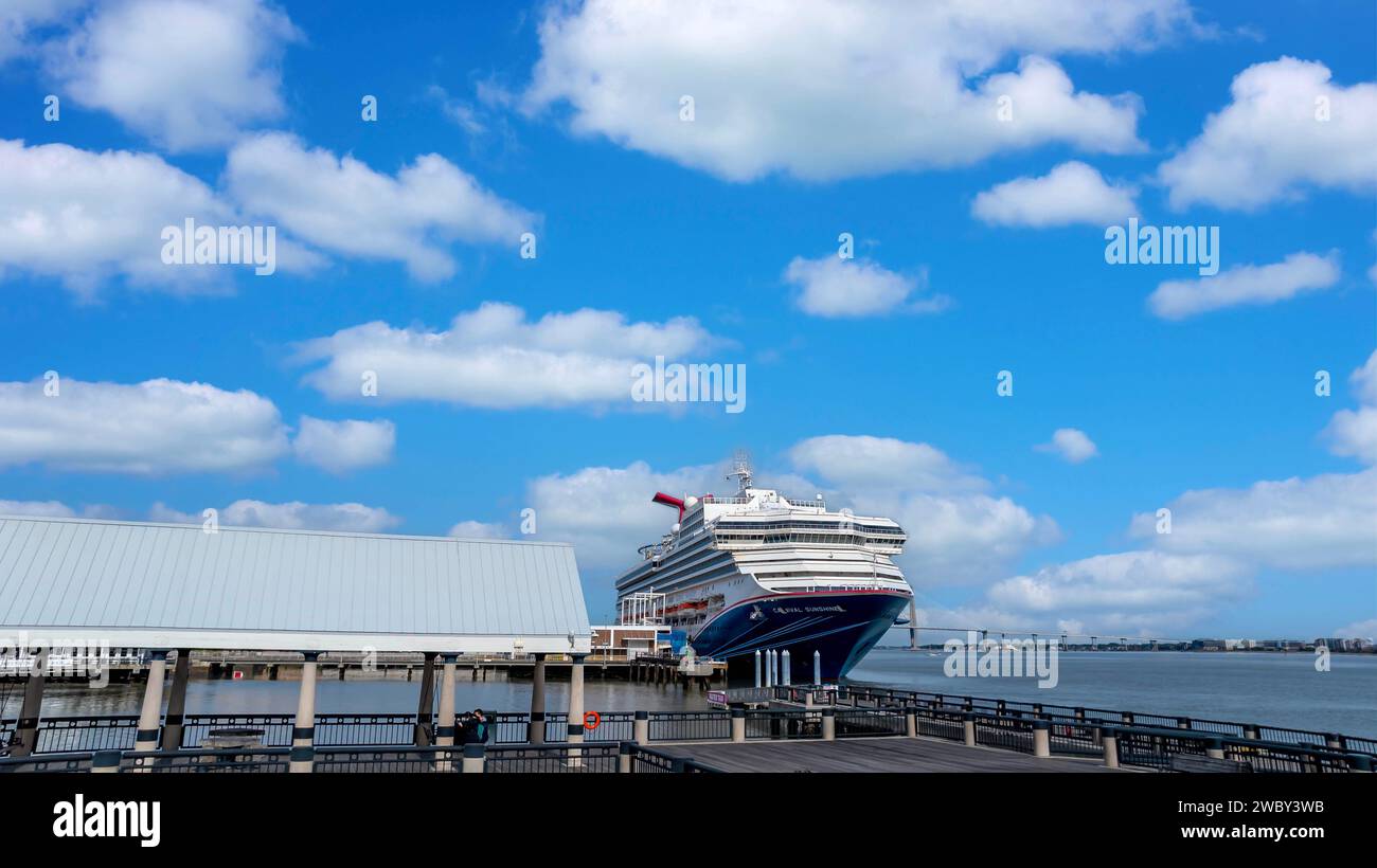 Charleston, Sc, USA. 11th Jan, 2024. Carnival Sunshine, back from a 5