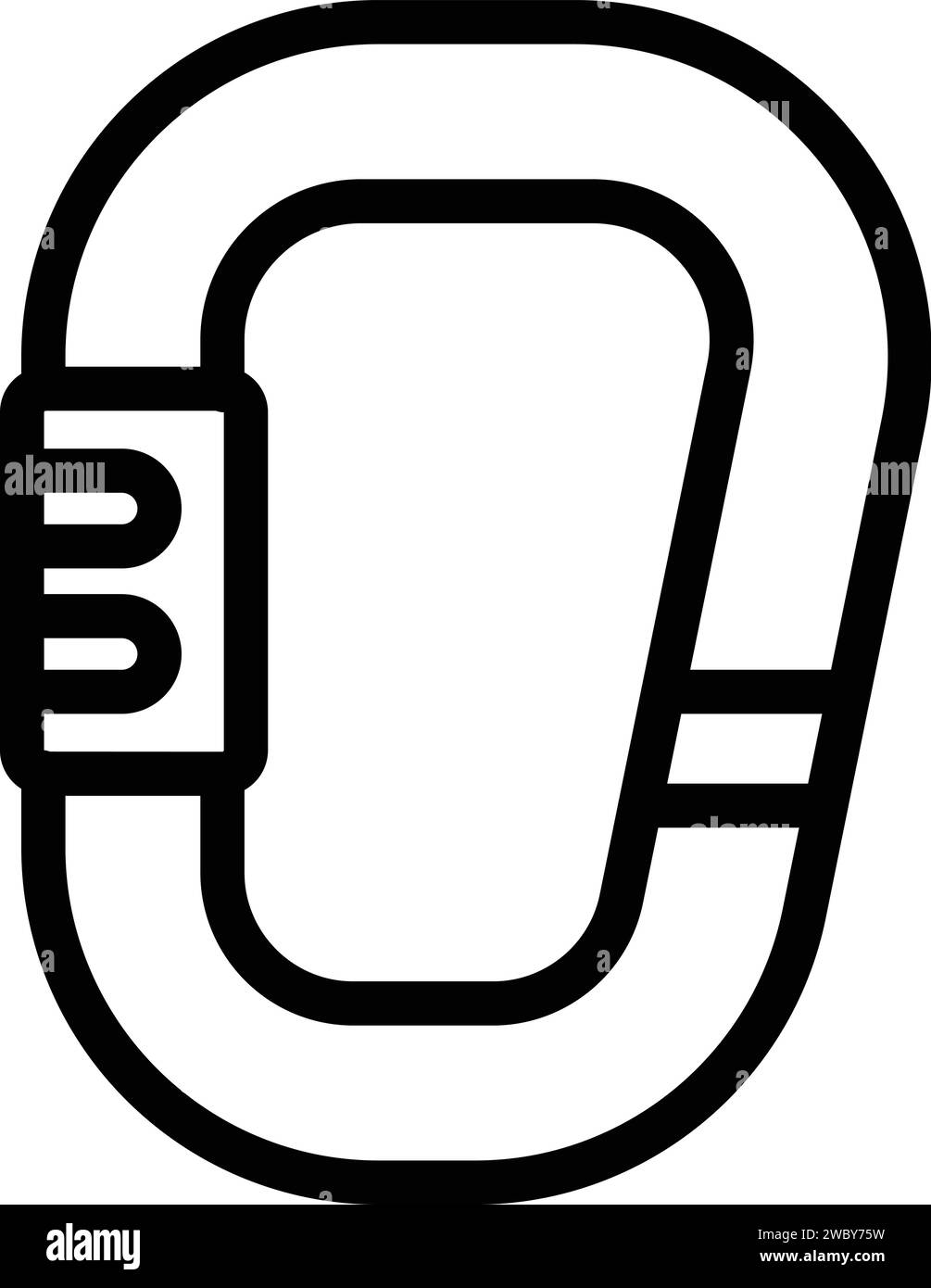 Carabine hiking icon outline vector. Hill survival. Activity mountains ...
