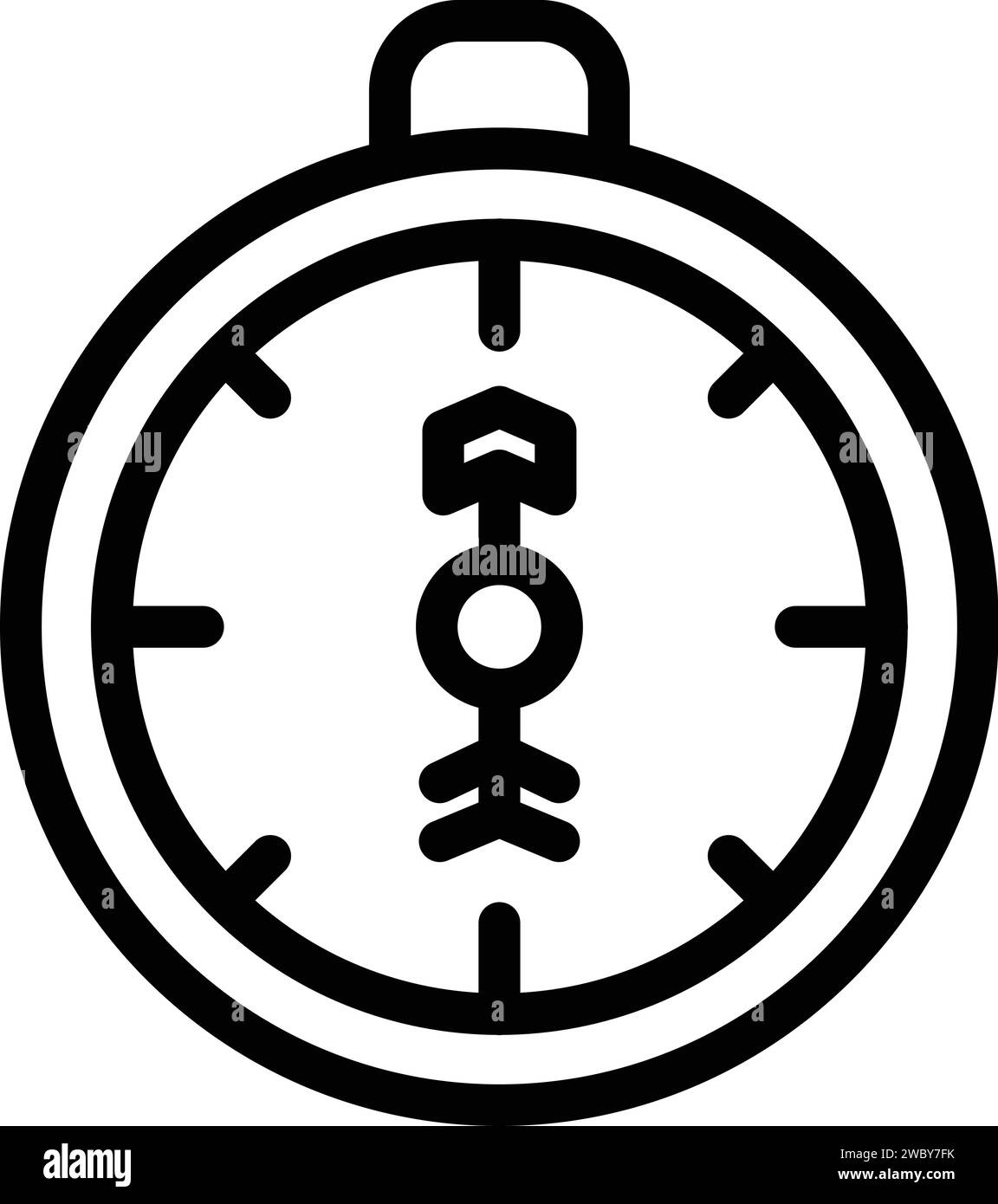 Training compass icon outline vector. Vacation walking. Extreme tourism ...