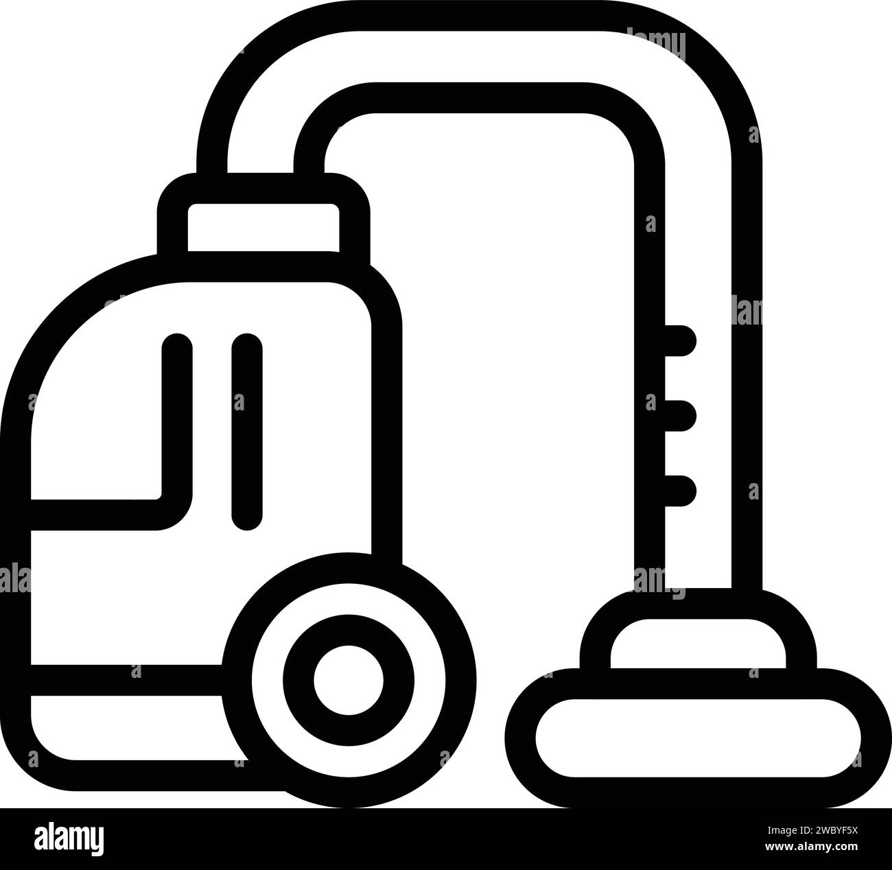 Mechanical vacuum cleaner icon outline vector. Walkway debris. Clean floor Stock Vector