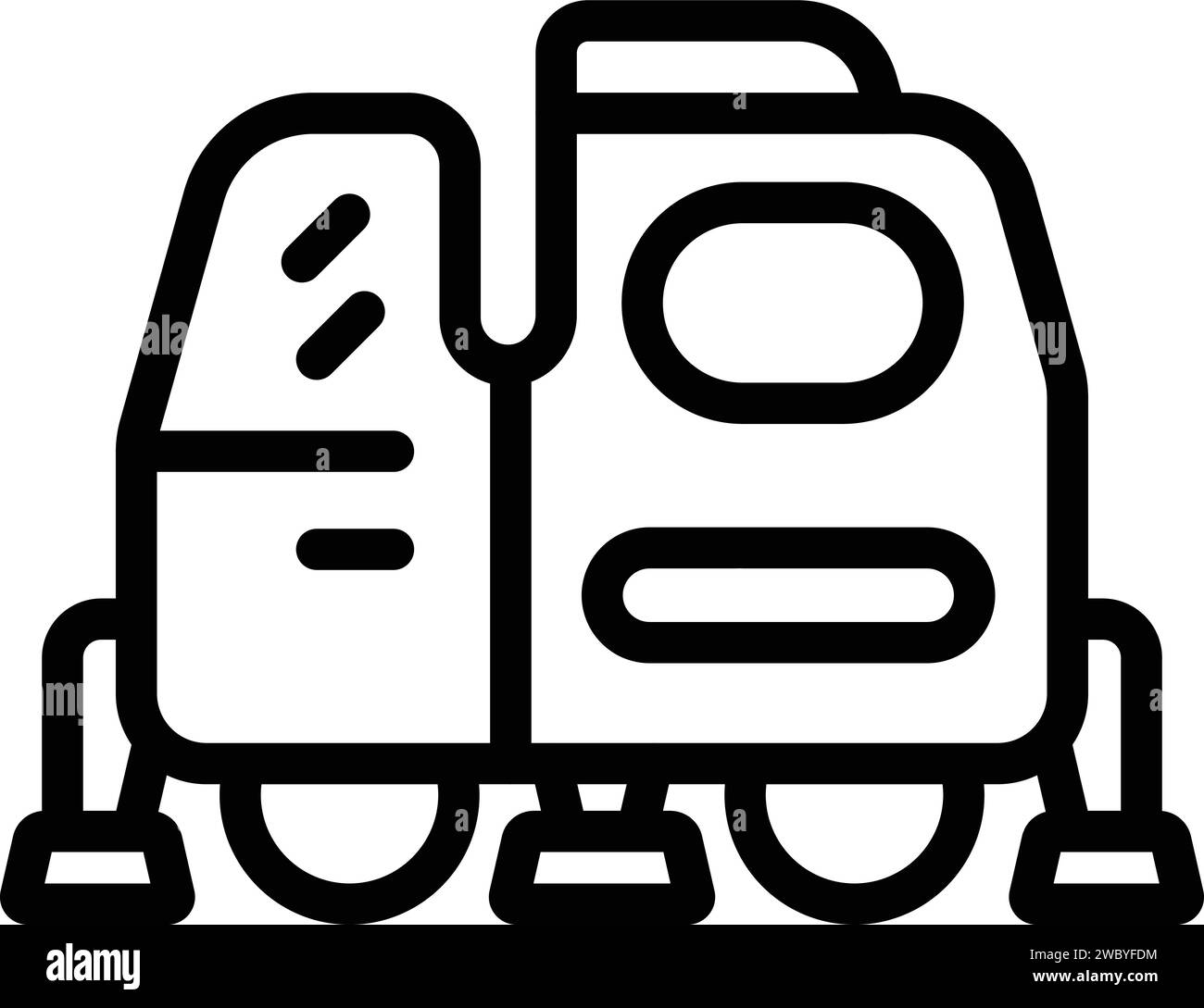Sweeper truck icon outline vector. City street cleaning. Removal dust Stock Vector