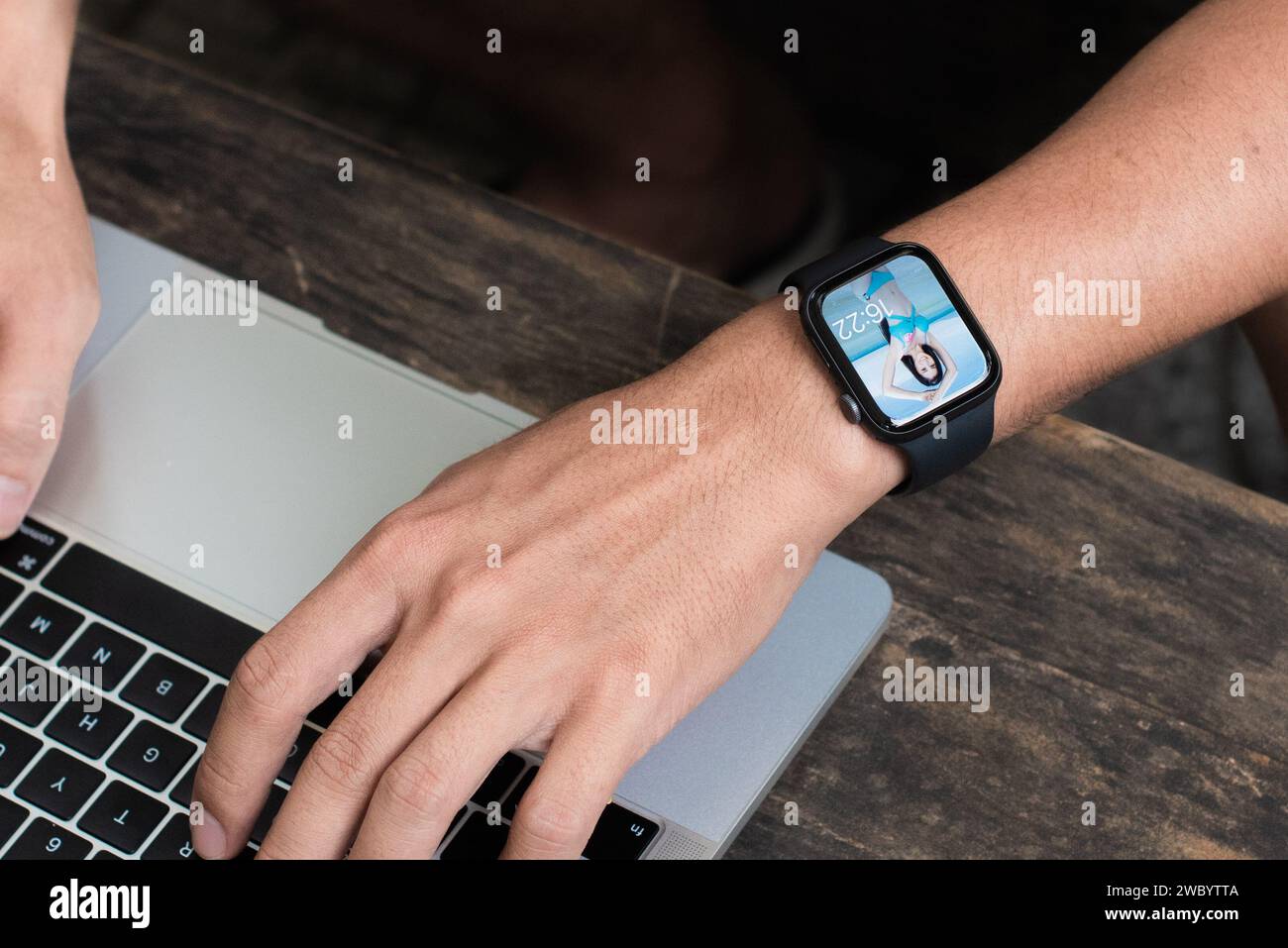 HCMC, VN - Nov 2023. Apple Watch Edition Series 3 for editorial use Stock Photo