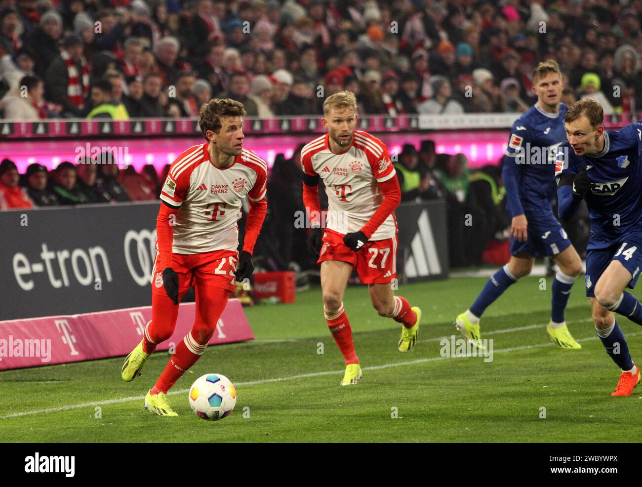 MUNICH, Germany. , . 25 Thomas MUELLER, Müller and 27 Konrad LAIMER in