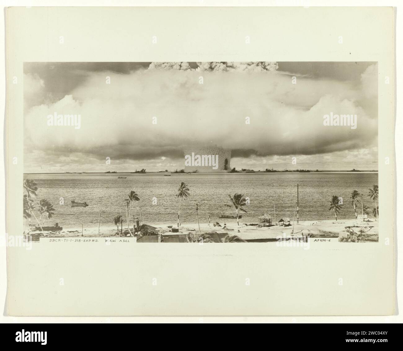 Atomic Bomb Test during Operation Crossroads, Army-Navy Task Force One, 1946 photograph  Bikini (During) baryta paper gelatin silver print nuclear, biological and chemical weapons Bikini (During) Stock Photo