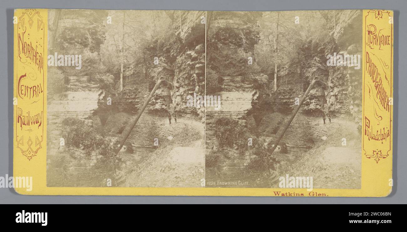 Frowning Cliff in Watkins Glen State Park, William T. Purviance, 1860 ...