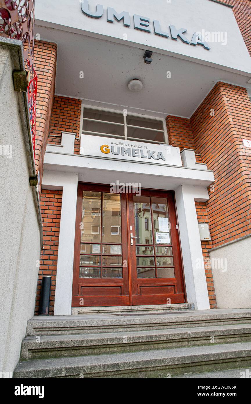 Bratislava, Slovakia - January, 04, 2024 : UMELKA Gallery. A unique