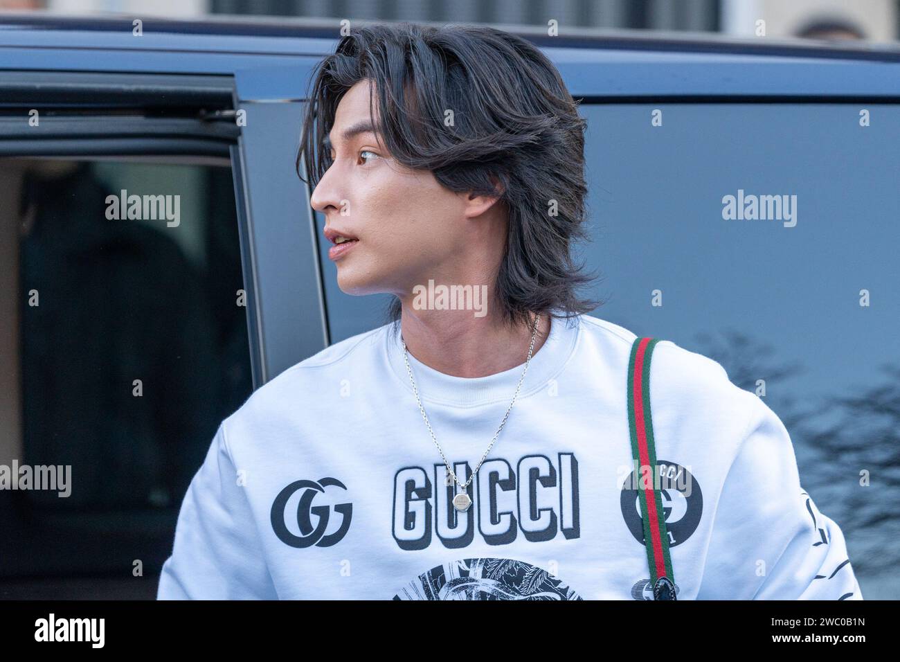 Milan, Italy. 12th Jan, 2024. Kanawut Traipipattanapong At The ''Gucci