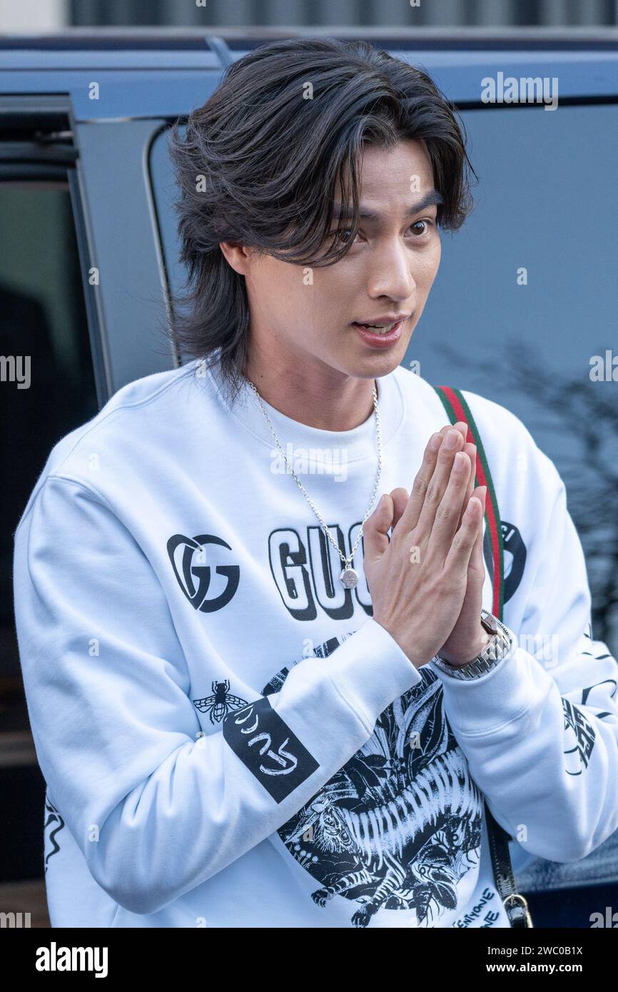 Milan, Italy. 12th Jan, 2024. Kanawut Traipipattanapong At The ''Gucci