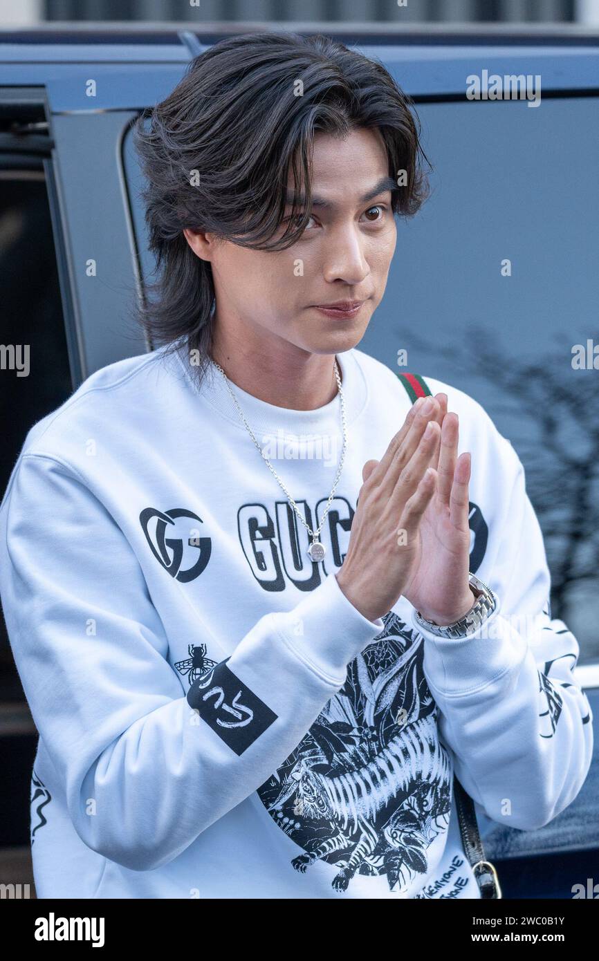 Milan, Italy. 12th Jan, 2024. Kanawut Traipipattanapong At The ''Gucci