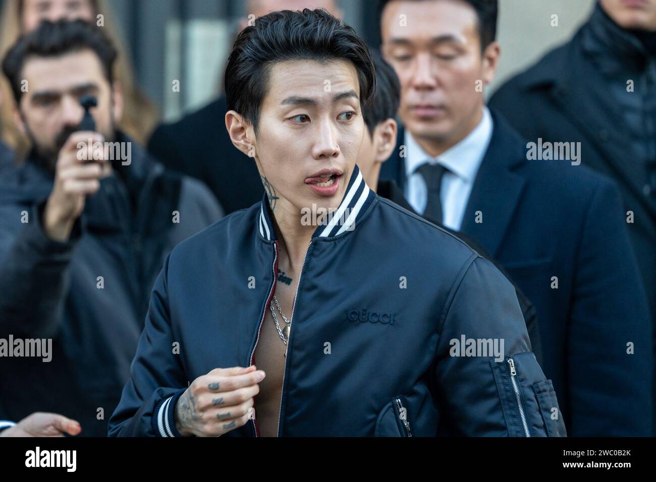 Milan, Italy. 12th Jan, 2024. Jay Park At The ''Gucci Ancora'' Fashion