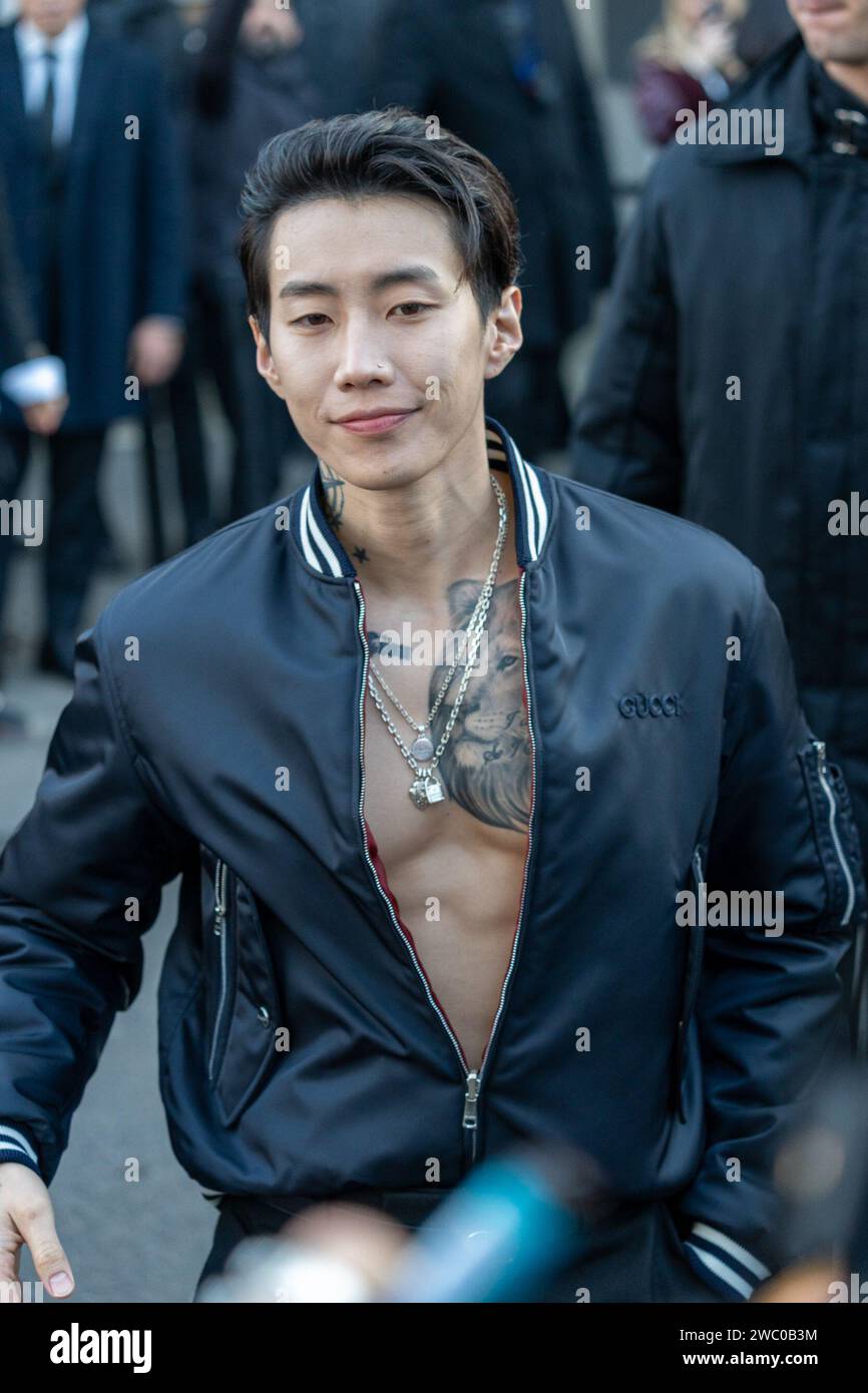 Milan, Italy. 12th Jan, 2024. Jay Park At The ''Gucci Ancora'' Fashion