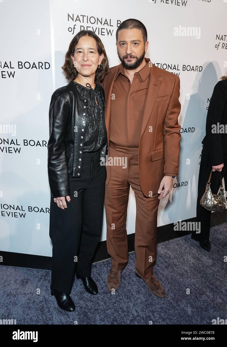 New York, United States. 11th Jan, 2024. Pamela Koffler and John Magaro are posing together during the National Board of Review Awards Gala in New York, United States, on January 12, 2024. (Photo by John Nacion/NurPhoto)0 Credit: NurPhoto SRL/Alamy Live News Stock Photo