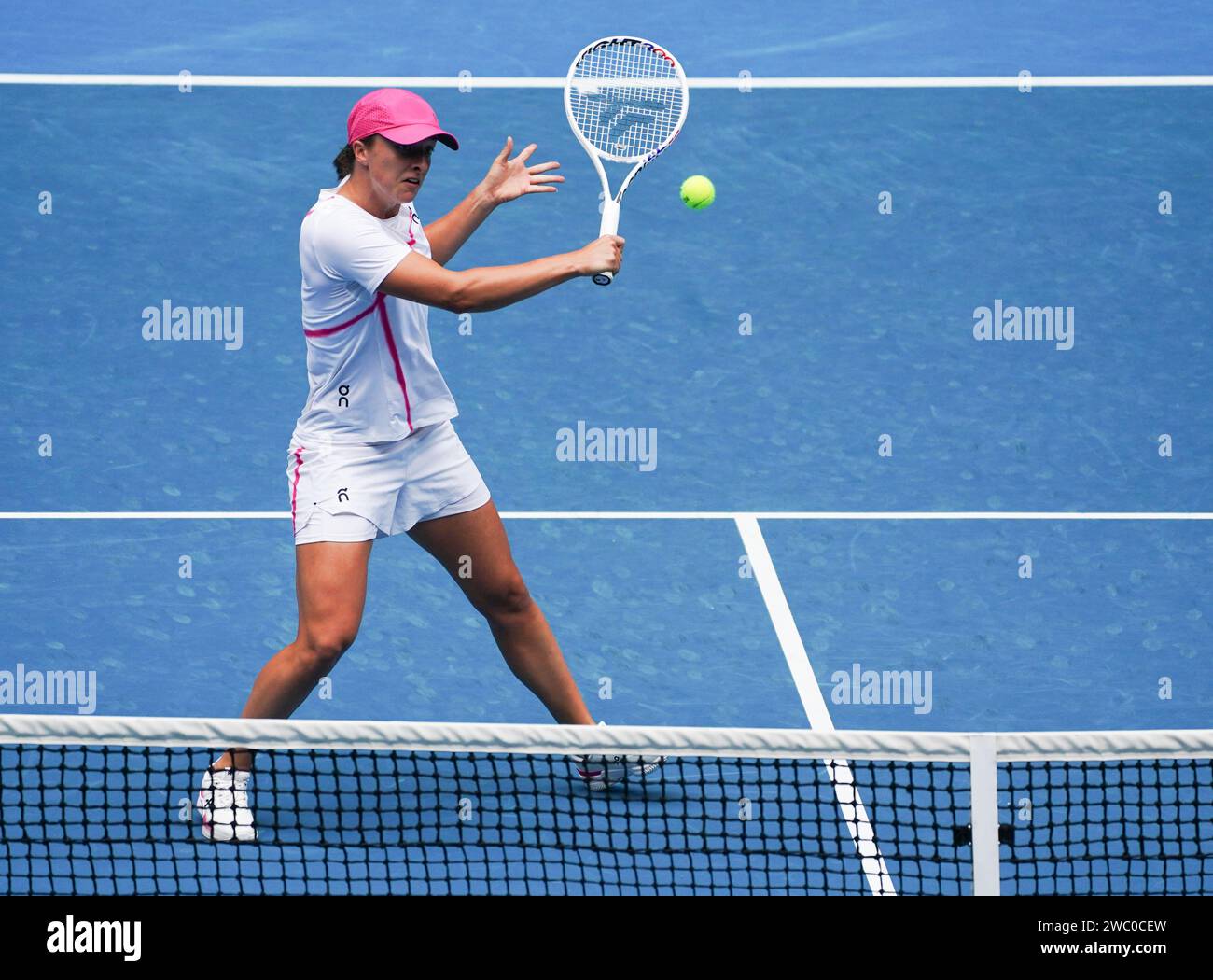 Melbourne, Australia. 13th Jan, 2024. Iga Swiatek of Poland takes part