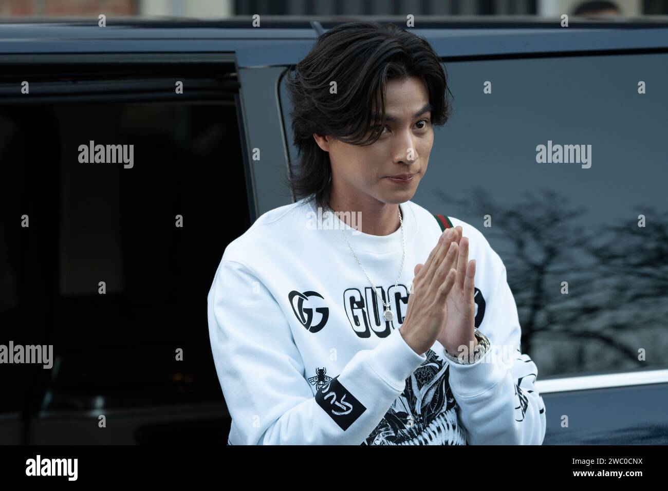 Milan, Italy. 12th Jan, 2024. Kanawut Traipipattanapong is arriving at