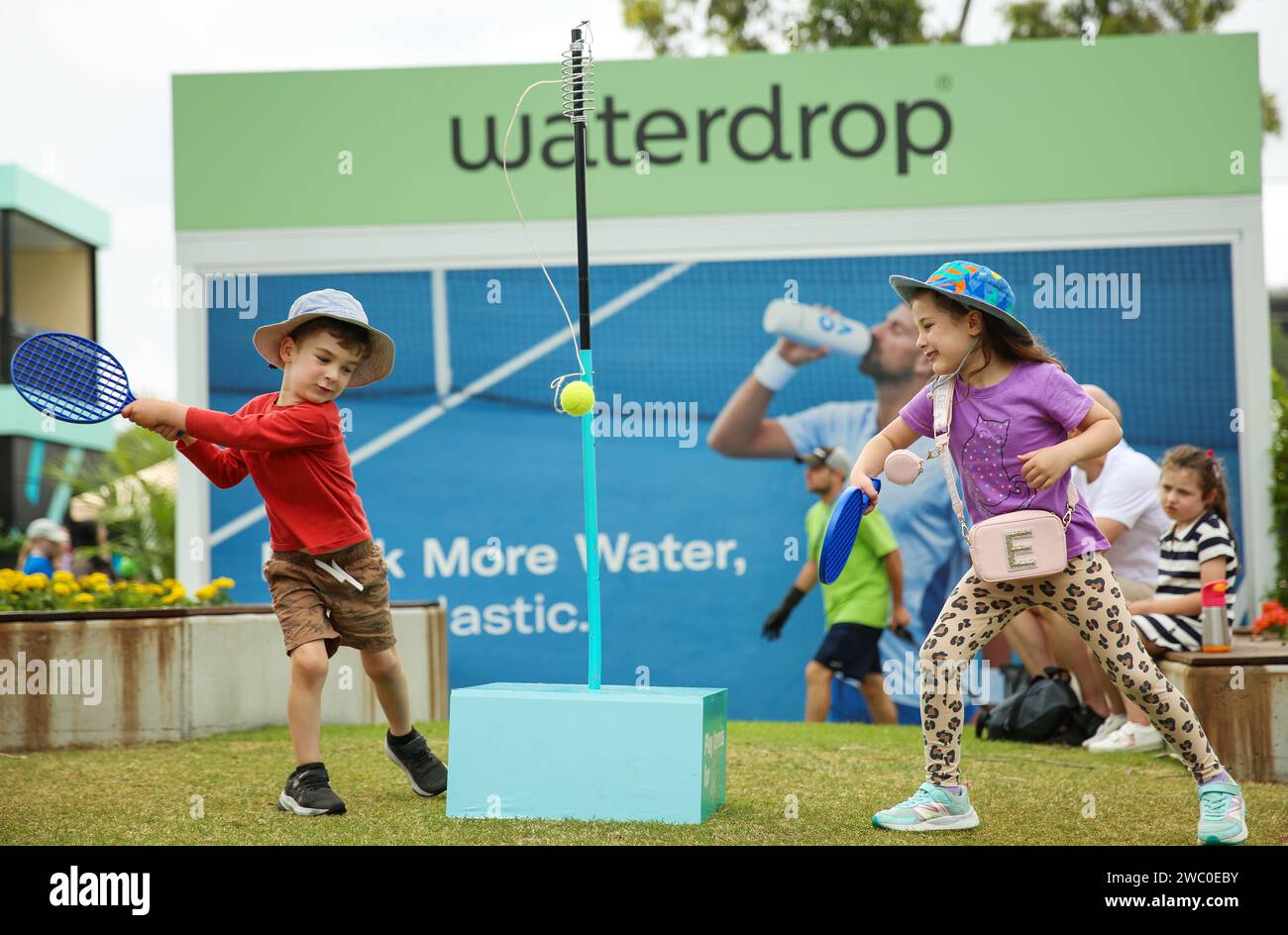 Melbourne, Australia. 13th Jan, 2025. Kids enjoy tennis during the Kids