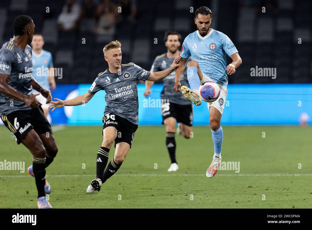 Sydney, Australia, 12 January, 2024. Hamza Sakhi of Melbourne City