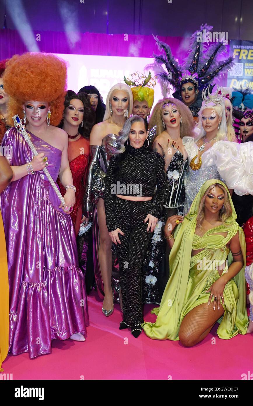 Michelle Visage (centre) attending the opening of RuPaul's DragCon UK