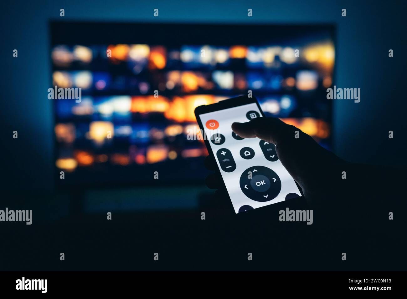 Using a Smartphone as Remote Control Stock Photo Alamy
