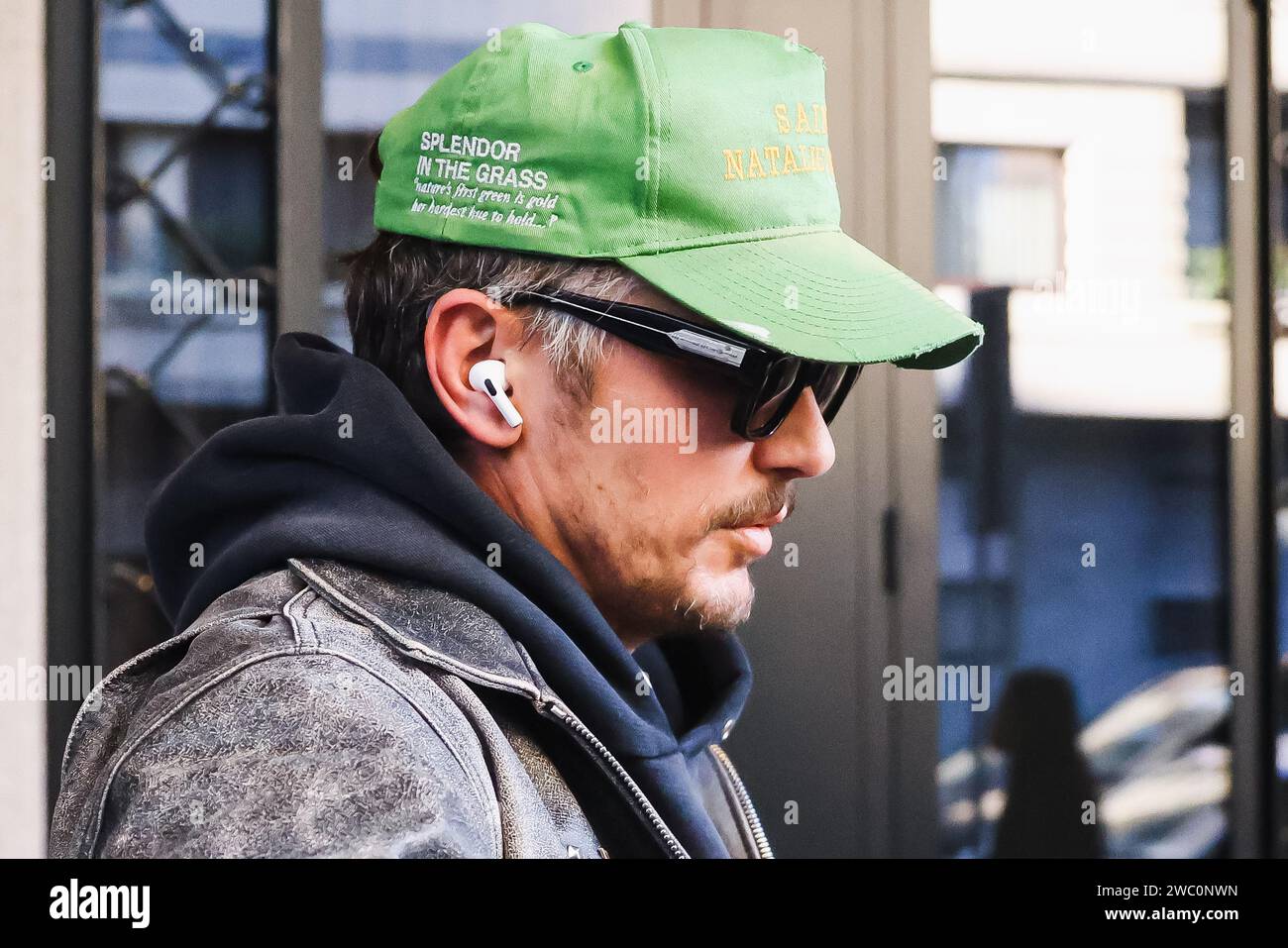 Milan, Italy. 12th Jan, 2024. James Franco is attending the Milan Fashion  Week Menswear Fall/Winter 2024/2025 in Milan, Italy, on January 12, 2024.  (Photo by Alessandro Bremec/NurPhoto) Credit: NurPhoto SRL/Alamy Live News, image size:1300x957