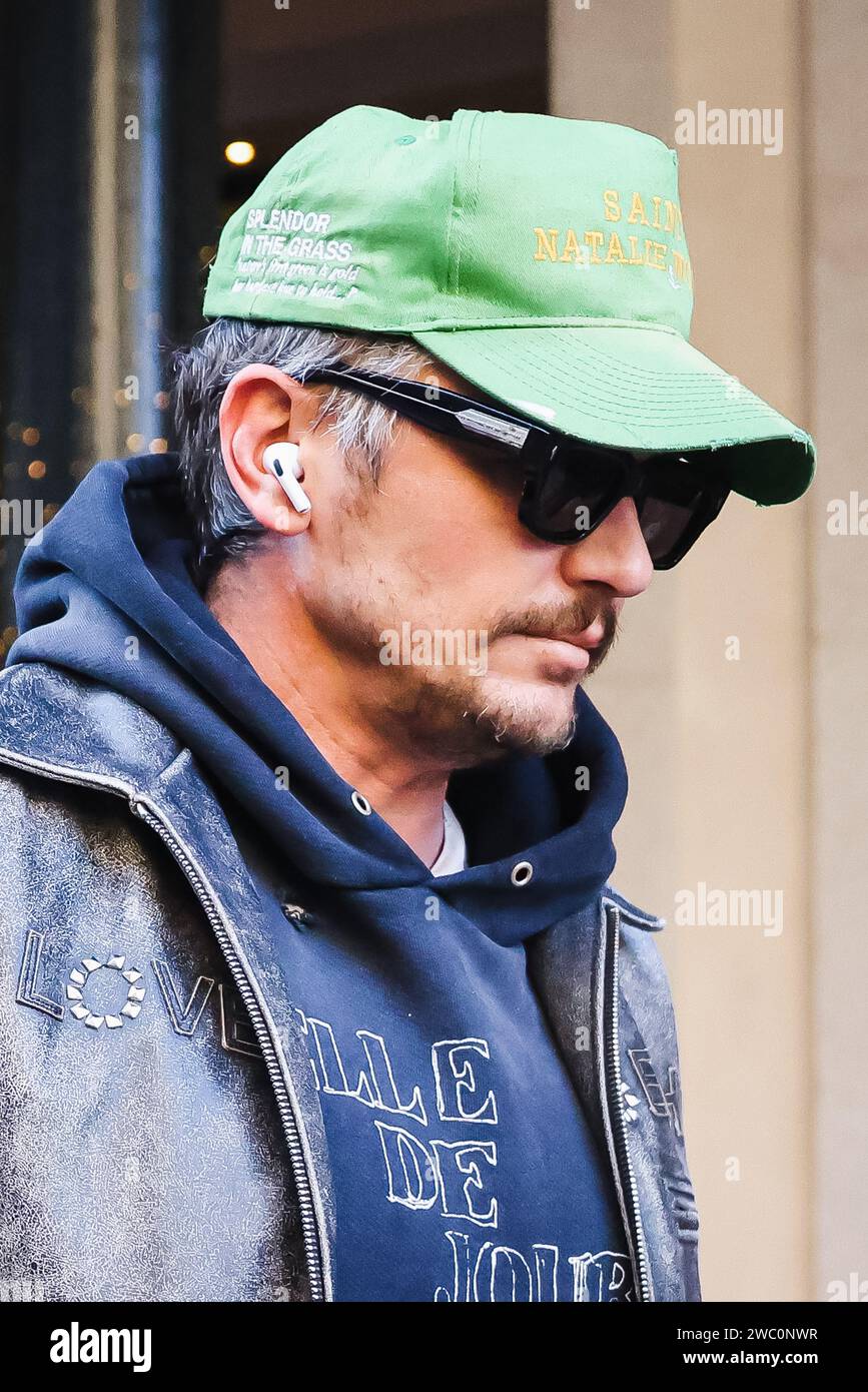 Milan, Italy. 12th Jan, 2024. James Franco is attending the Milan Fashion Week Menswear Fall